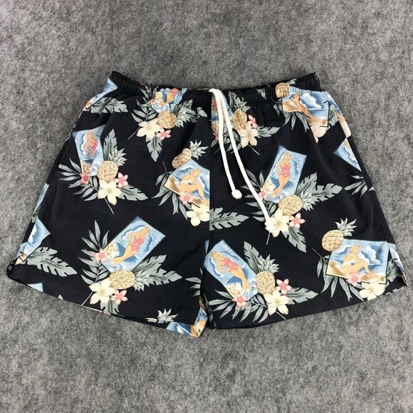 Tommy Bahama Mens Swim Shorts XL Tropical Hawaiian Floral Print Nylon Trunks - Picture 1 of 13